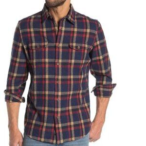 Grayers Mens Eugene Heritage Two Breast Pocket Flannel Shirt Large Blue FA EXC